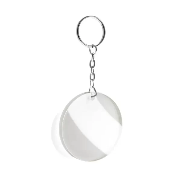 Chaveiro Acrílico Cristal Redondo Personalizado